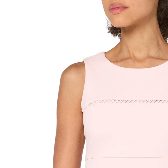 Tommy Hilfiger Light Pink Sheath Dress Sleeveless Sz6 Shift Crewneck Back Zipper - Picture 2 of 10